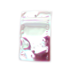 Shiny Transparent Rainbow Cellophane Zip Bags 8x13 cm – Bright, Durable & Eye-Catching Packaging, Set of 100