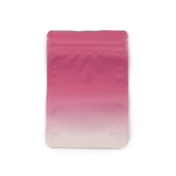 Cellophane Zip Bag 8x12 cm – Solid Matte Pink and White Color with Channel Seal, Pack of 100