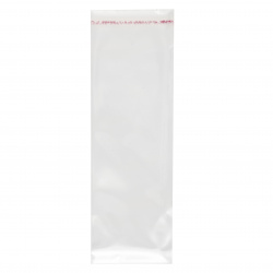Cellophane bag 6/17 3 cm adhesive cover 30 microns. -200 pieces