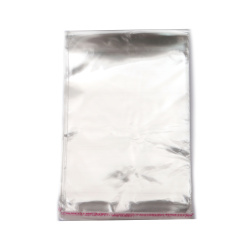 Cellophane Bags, 18/25+3 cm with Adhesive Flap, 30 microns, 200 Pieces