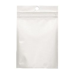 Cellophane Bag with Zipper for Stand with White Back,  8x13 cm -10 pieces
