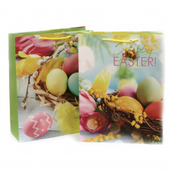 Colorful EASTER Cardboard Gift Bag, 32x42x11.5 cm, ASSORTED