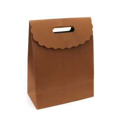 Premium Kraft Cardboard Gift Bag / 24.5x12.5x31.5 cm
