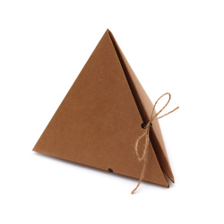 Kraft Cardboard Folding Box with Twine / 19x3 cm 