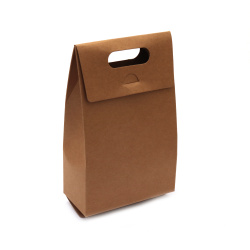 Подаръчна торбичка от крафт картон 23x11x32 см
