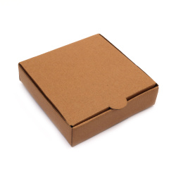 Αναδιπλούμενο κουτί από χαρτόνι κραφτ 20x20x4 cm