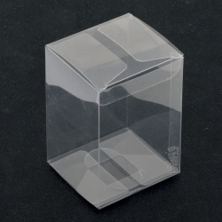 Foldable PVC Box 4x4x12 Cm Soft Transparent