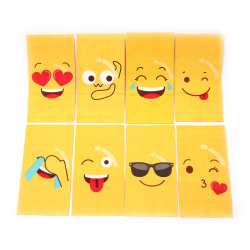 Paper gift bag with bottom 12x7x21 cm emoticons