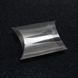 PVC Folding Gift Box, 9x6x2.5 cm Transparent, Soft