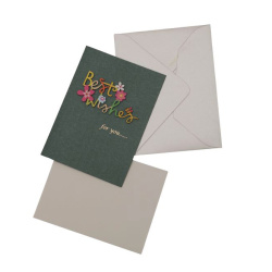 Designer Card With Envelope 105x137 Mm Best Wishes - 1 Piece