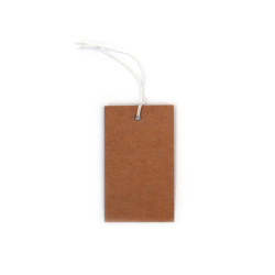 Price Tag/Cardboard 3x5 Cm Kraft With Elastic - 50 Pieces