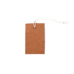 Price Tag/Cardboard 2.3x3.6 Cm Kraft With Elastic - 50 Pieces