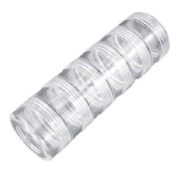 Column Plastic Bead Containers 3.9x12.1 cm with 6 compartments