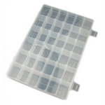 Plastic box 27.6x17.8x5.3 cm with 30 movable partitions up to 36 compartments