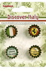 Self-adhesive metal cap for Decoration Discover Italy 4 pieces