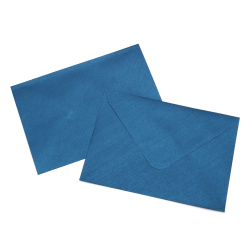 Pearl Card Envelope with Relief 145x205 mm, Blue Color - 10 pieces