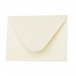 Plic pentru carte postala sidef crem de culoare 78x110 mm