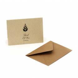 Craft Wish Card with Envelope / Think of You, 121x90x0.6 mm 