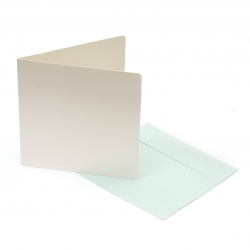 Base for Greeting Card with Envelope, 160x160 mm, Assorted Colors