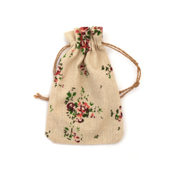 Vintage cotton bag 10.5x15.5 cm