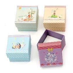 Cute Colorful Jewelry Gift Box for any Occasions, 50x50 mm, ASSORTED Designs
