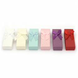 Cardboard Gift Box with Satin Ribbon / 40x120 mm / ASSORTED