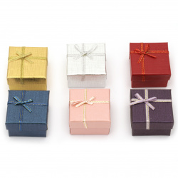 Shiny Elegant Gift Box for Jewelry Packaging, 50x50 mm, ASSORTED