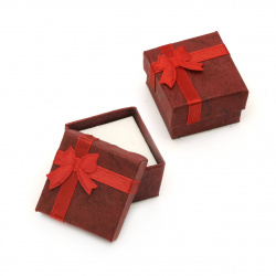 Κουτί δώρου κοσμήματος 40x40 mm κόκκινο