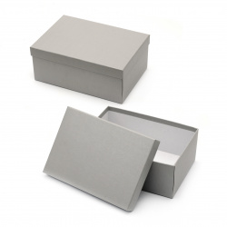 Κουτί δώρου ορθογώνιο 28x20,5x12 cm γκρι