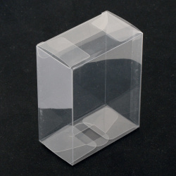 Cutie pliabilă din PVC 9,5x9,5x5 cm, moale, transparentă