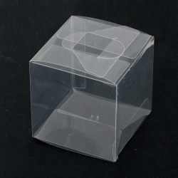 Soft Folding PVC Box / 70x70x70 mm / Transparent