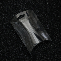 Cutie pliabilă din PVC 7x9~11.5x2.5 cm, moale, transparentă, cu agățat