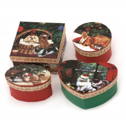 Cardboard Jewelry Box with Christmas Motifs, ASSORTED Shapes