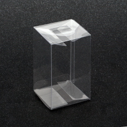 Folding Soft Transparent PVC Gift Box, 60x60x100 mm