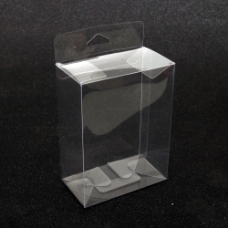 Cutie PVC pliabila 9x5x12 cm moale transparenta cu cuier