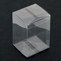 Κουτί PVC πτυσσόμενο 6x6x13 cm μαλακό, διάφανο