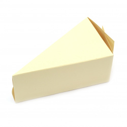 Κουτάκι δώρου από χαρτόνι σε σχήμα τούρτας 12x6,5x6 cm σαμπάνια -1 τεμάχιο