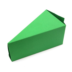Κουτάκι δώρου από χαρτόνι σε σχήμα τούρτας 12x6,5x6 εκ. πράσινο σκούρο -1 τεμάχιο