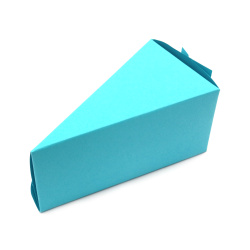 Κουτάκι δώρου από χαρτόνι σε σχήμα τούρτας 12x6,5x6 cm μπλε -1 τεμάχιο
