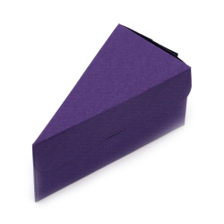 Blank pentru o bucată de tort de carton 12x6,5x6 cm violet închis -1 bucată