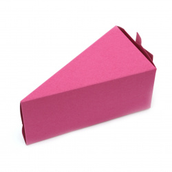 Κουτάκι δώρου από χαρτόνι σε σχήμα τούρτας 12x6,5x6 cm κυκλάμινο -1 τεμάχιο