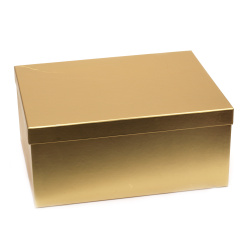Shiny Cardboard Box for Gift Wrapping / 21x14x8.5 cm / Gold