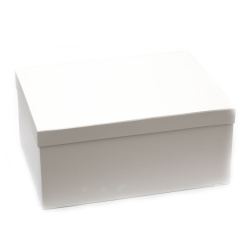 Cardboard Box for Handmade Gift Wrapping/ 29x21x12.5 cm / White