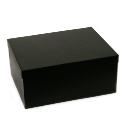 Plain Cardboard Box for DIY Gift Wrapping / 19x12x7.5 cm / Black