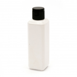 Пластмасова бутилка 12.2x3.8 см бяла 100 мл