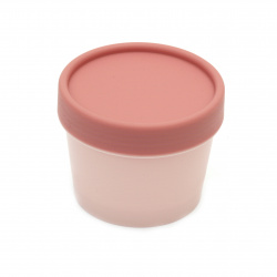 Πλαστικό κουτί με βιδωτό καπάκι 70x54 mm ροζ