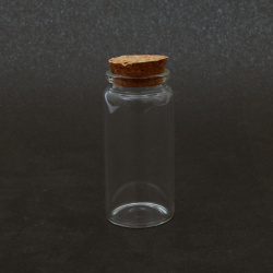 Glass Jar with Cork Stopper / 37x80 mm, 60 ml