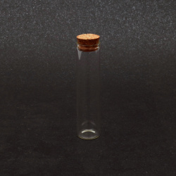 Borcan de sticla 22x90 mm dop pluta 25 ml