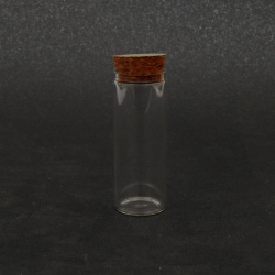 Borcan de sticla 30x80 mm dop pluta 40 ml
