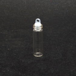 Glass Jar with Plastic Stopper /  35x11 mm, 1 ml - 5 pieces
